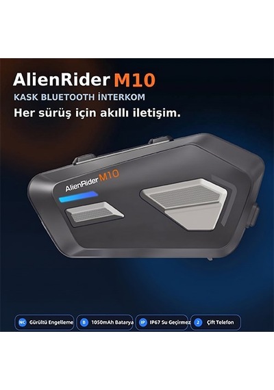 Alienrider M10 Bluetooth Kask İnterkomu - Ip67