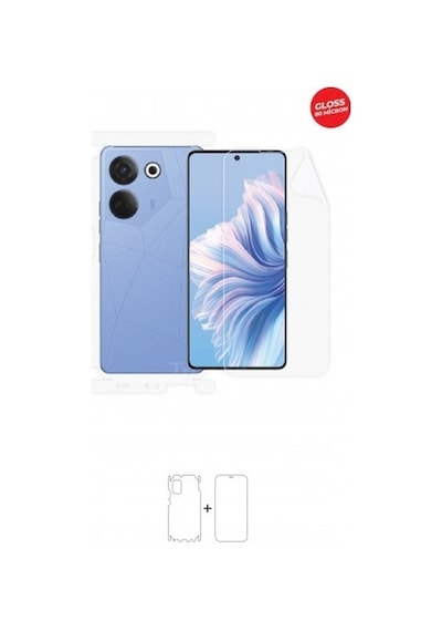 Tecno Camon 20 Pro Ön, Arka Ve Yan 360 Derece Tam Kaplama Tpu Film