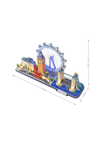 London City Line 3d Puzzle Led Işıklı L532h