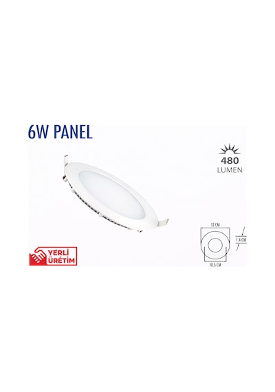 Lampist 6w Sıva Altı Slim Panel Led 4000k Beyaz Kasa