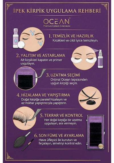 Ocean 0.10c Natural Kıvrım 10 Mm Soft Eyelash Doğal İpek Kirpik 16'lı
