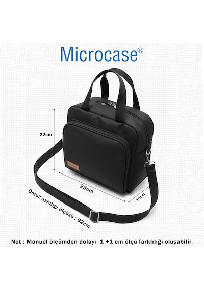 Microcase 2in1 Set Çift Kişilik Termal Yemek Çantası 8 Lt + 2 Adet 400 Ml Buz Kasedi Al5432 Siyah