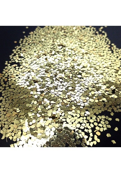Glitter Altıgen Epoksi Süsleme Pulu Nail Art Makyaj Sim Gold 100 Gr