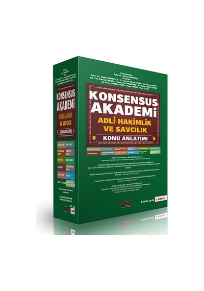 Konsensus Akademi Adli Hakim Ve Savcılık Sınavı Konu Anlatımı Savaş Yayınevi Eylül 2026