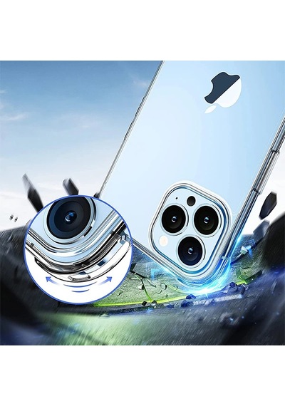 Apple iPhone Uyumlu 13 Pro 6.1inç Anti-drop Shockproof Darbe Emici Silikon Kılıf- 5775 Şeffaf