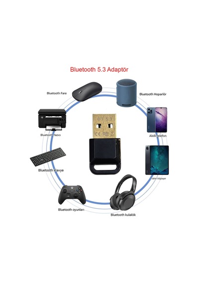 5.3 Usb Bluetooth Adaptör Usb Bluetooth Alıcı Adaptör Ver. 5.3