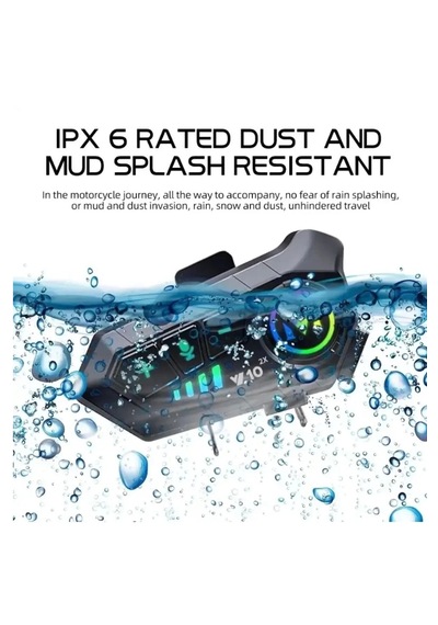 Akgüneş Motogaraj Y10 Intercom Motosiklet Kask İçi Bluetooth Kulaklık, Sürücü Haberleşme Sistemi