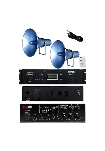 Lastvoice Ekonomik Set-3 Ezanmatik 100w Anfi ve Hoparlör Seti