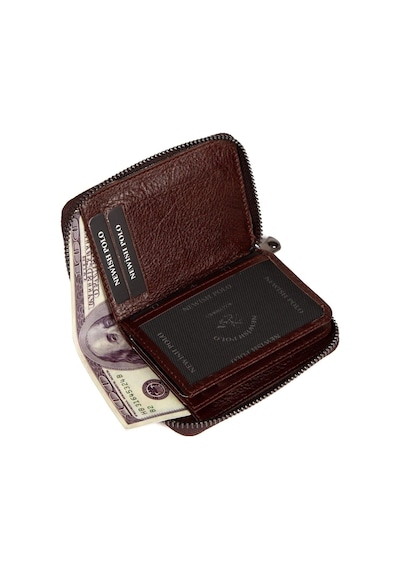Newish Polo Erkek Hakiki Deri Cüzdan Ve Kartlık - New063 - Kahverengi Kahverengi