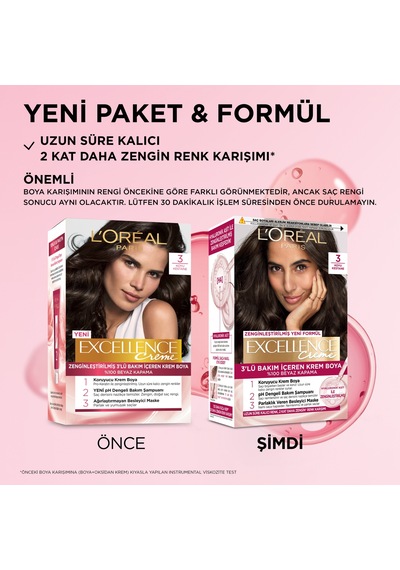 L Oréal Paris Excellence Creme 3 Koyu Kestane Saç Boyası