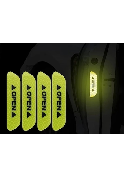 Reflektif Araç Kapı Stickerı Çok Renkli