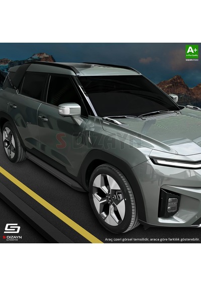 S-dizayn Ssangyong Musso Elektrikli Skyline Siyah Yan Basamak 223 Cm 2025 Üzeri A+ Kalite