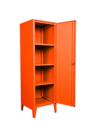 Alfafonet Ziglat Serisi Kilitli Metal Home Office Dolabı Metal Kapaklı Turuncu Ral 2004 450x1500x450 Mm
