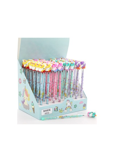 Unicorn Kurşun Kalem Unicorn Pencil Çizim Kalemi Kırtasiye Ürünü Okul Aracı Çok Renkli