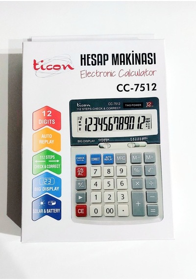 Hesap Makinesi Cc-7512 12 Hane Çok Renkli
