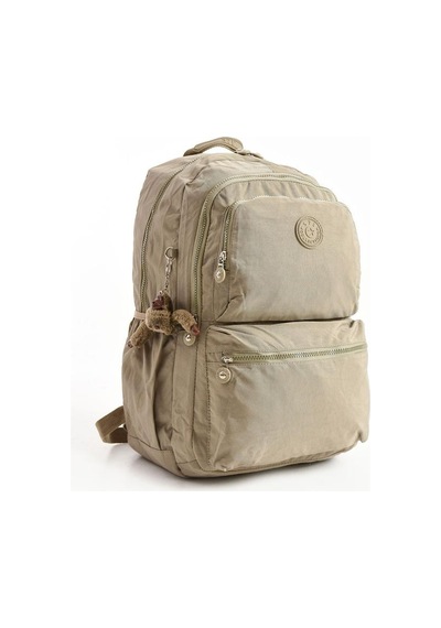 Baginn Unisex Kadın Sırt Çantası Gümlük Kullanıma Uygun Büyük Boy Seyahat Çantası 43 30 Cm Okul Çantası Bej