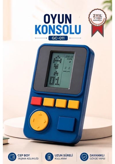 Özel Seri Oyun Kolu Atari Joystick Tetris Gameboy Gc011 Mavi Erkek Çocuk Cihaz Nostaljik Alet