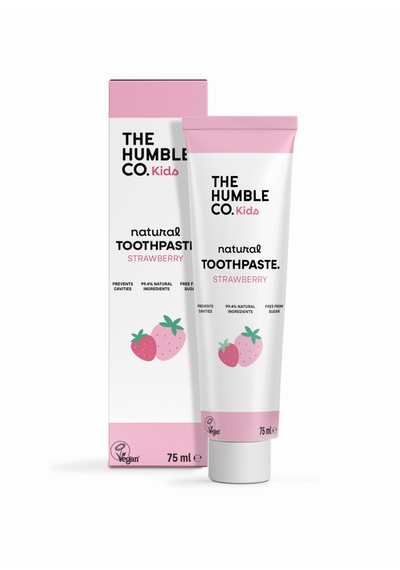Humble Co Toothpaste Kids Strawberry 75 Ml Çocuklar İçin Çilek Aromalı Doğal Diş Macunu 75 Ml Temel Bakım