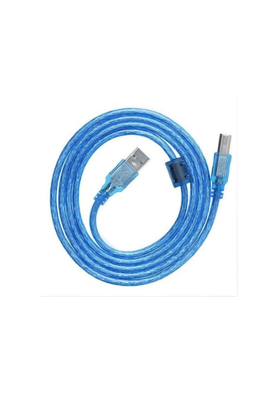 Powermaster Pm-3267 3 Metre Şeffaf Mavi Usb 2.0 Yazıcı Kablosu