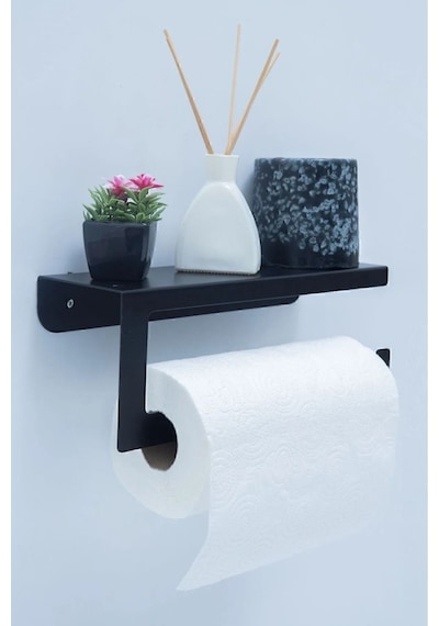 Dione Store Modern Metal 3'lü Set Raflı Banyo Havlu Askılığı Rulo Havlu Tuvalet Kağıtlık Banyo Organizer Krem