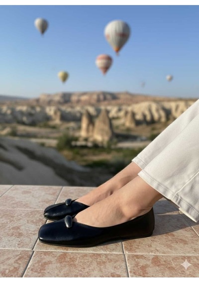 Aska Shoes Shoes Günlük Tokalı Babet 2025aska003 Siyah