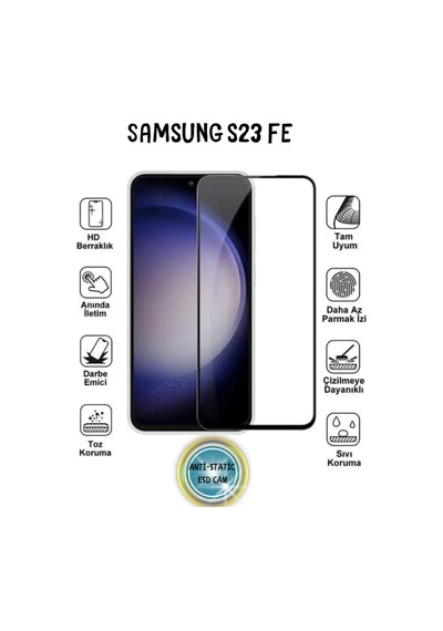 Samsung Galaxy S23 Fe Ekran Koruyucu Anti-static 5d Tam Kaplayan Kırılmaz Cam