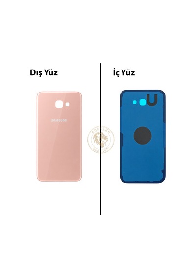 Samsung Galaxy A7 2017 A720 Pembe Renk Arka Kapak Arka Cam Batarya Kapağı Pil Kapağı Lazer Kesim Back Cover Galaxy A7 2017 Uyumlu