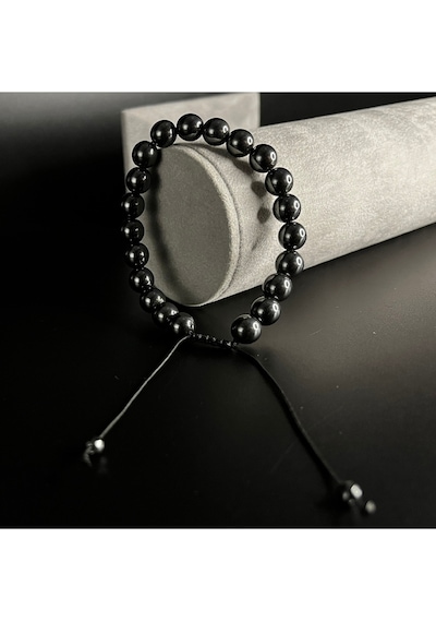 Yıldız Doğal Taş Hematit Makrome Doğal Taş Bileklik 8mm Çok Renkli