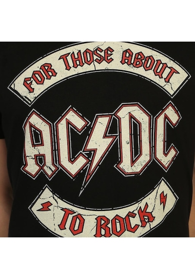 Bant Giyim - Ac/Dc Siyah Erkek T-Shirt Tişört
