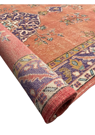 El Dokuma Vintage Retro 5 M2 Halı 170x285 Kiremit Eskitme Halı Kiremit