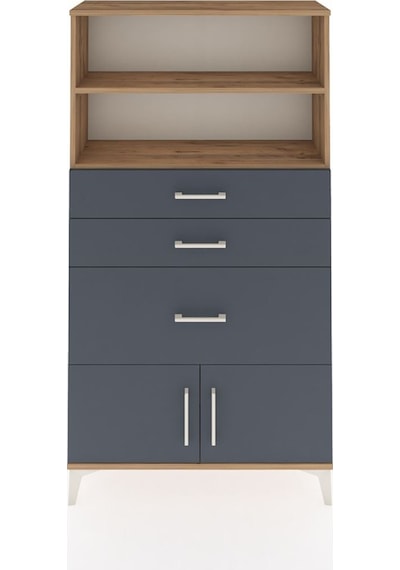 Arges Dolap 2 Raflı 3 Çekmeceli 2 Kapaklı 88x30x163 Çam-antrasit Çam Arges Dolap 2 Raflı 3 Çekmeceli 2 Kapaklı 88x30x163 Çam-antrasit Çam
