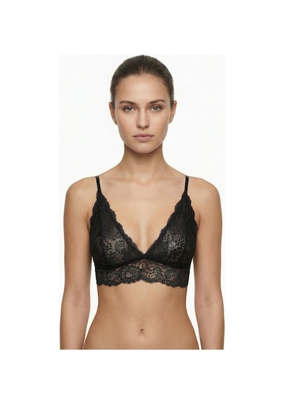 Laperissa Siyah Dantel Bralette Büyük Beden Sütyen