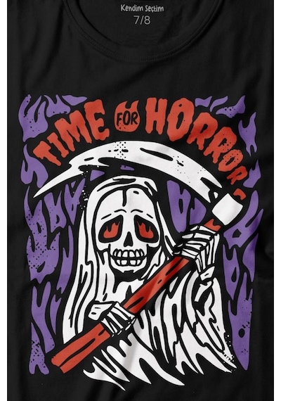 Kendim Seçtim Horror Minimal Funny Kara Komik Korku Urban Baskılı Tişört Çocuk T-shirt 001