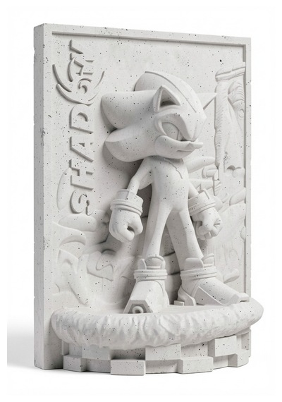 Sonic-shadow 15 Cm Taş Biblo Çocuk Boyama Etkinliği