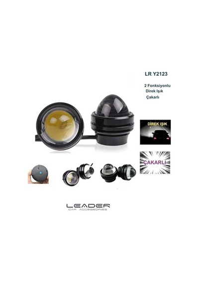12v Lamba Yuvarlak Mercekli Cob Ledli 30w Fonksiyonlu Çakarlı Un
