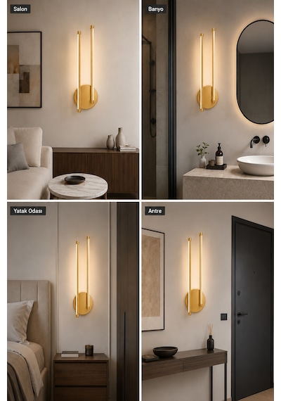 AvizeGO Oris Modern Led Duvar Apliği Günışığı Eskitme