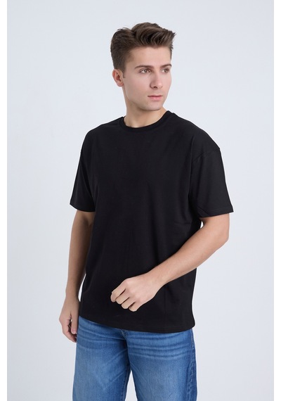 Velvoria Unisex Oversize Basic 3'lü Bordo Pembe Siyah Renk T-shirt Çok Renkli13