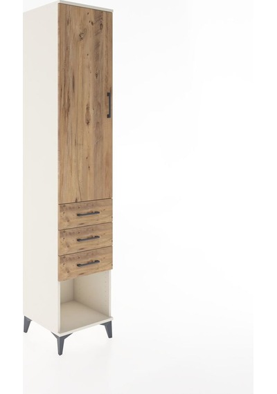 Hyperion Dolap 2 Raflı 3 Çekmeceli Tek Kapaklı 44x44x221 Aytaşı-çam Aytası