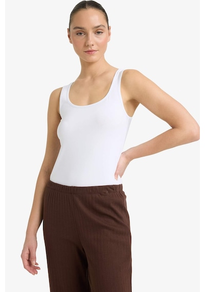 Defacto Regular Fit Pamuklu Atlet R9041az26spwt34 Beyaz-wt34