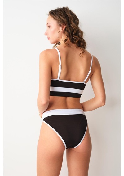 Pierre Cardin 239112 Jojoba Parçalı Bustier Tek Üst Zebra