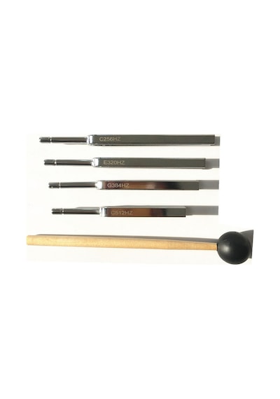 Diyapozon 4'Lü Set 256 Hz 320 Hz 384 Hz 512 Hz Tokmaklı