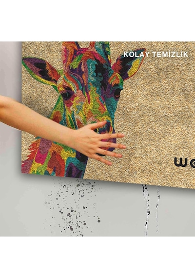 Tasarımlı Dekoratif Kapı Önü Paspas, Dış Mekan/ev İçi/banyo/mutfak/yatak Odası/giriş Paspasları Renkli Zür Diğer