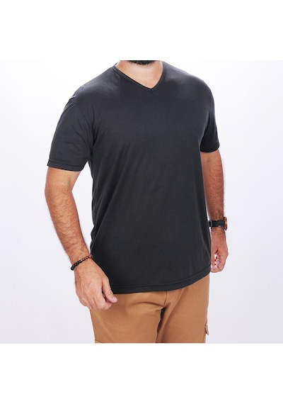 V Yaka Tshirt 30/1 Süprem Füme