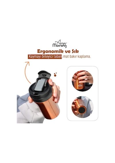 Any Morning Sı232021 İki Ağızlı Termos Mug Bakır 400 Ml