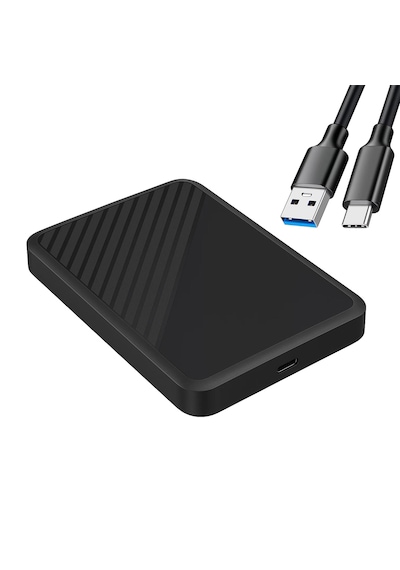 Cr44 Type-c 3.1'den Usb 3.0'a 2.5 Hdd/ssd Harici Disk Kutusu Tak-çalıştır, 6tb Destekli, Aletsiz Kurulum, Led Göstergeli, Windows Ve Mac Uyumlu