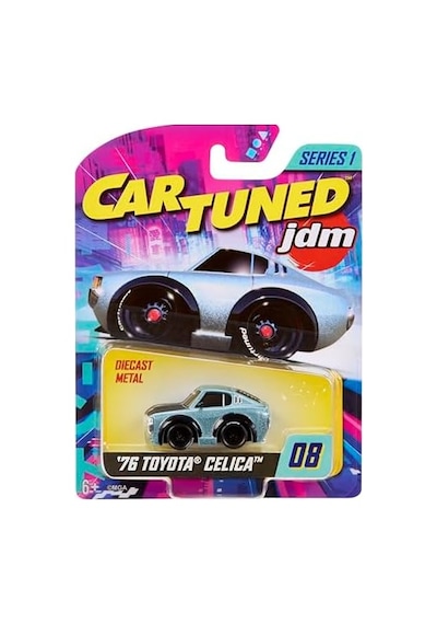Cartuned Jdm Seri 1 1976 Celica Hatchback Diecast Oyuncak Araba, Mavi, Metal Gövde