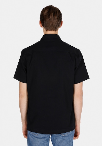 Colin's Colins Comfort Fit Shirt Neck Düz Erkek Siyah Kısa Kol Gömlek Cl1073361 Q1.v2 Blk Siyah
