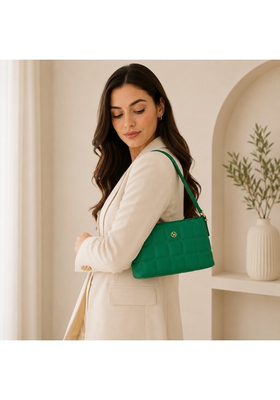 Us Polo Assn U.s. Polo Assn. Kadın Kapitone Omuz Çantası Us24161 Yesıl Yeşil