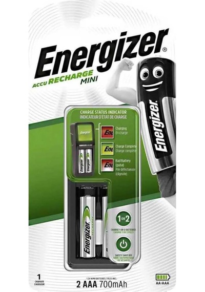 Mini Pil Şarj Cihazı + 700 Mah Aaa 2'li Şarj Edilebilir Pil