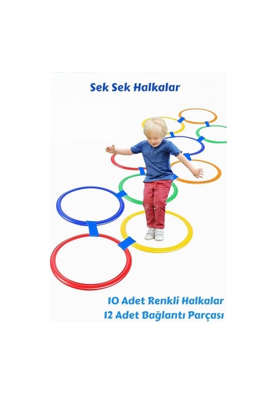 Daire Seksek Halka Oyunu Seti 22 Parça - Anaokulu Ve Açık Hava Bahçe Aktivite Eğitim Çemberi 27